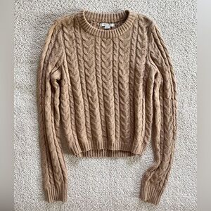 American Eagle  Women's Sweater Camel Color Long Sleeve Size Small 55% Cotton